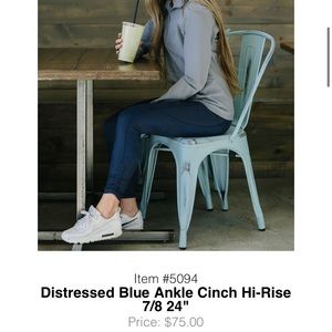 ZYIA Ankle Cinch 7/8 (24 inch) hi-rise, distressed blue